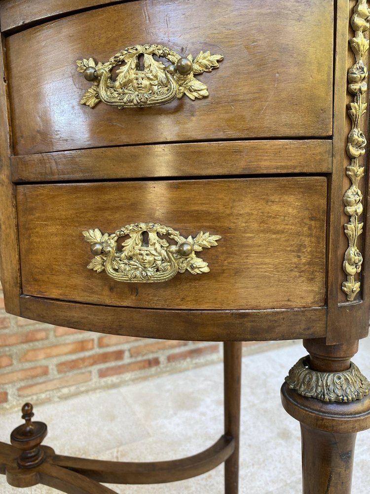 French Walnut And Bronze Dressing Table Or Vanity With Candelabra Arms photo 2124.0