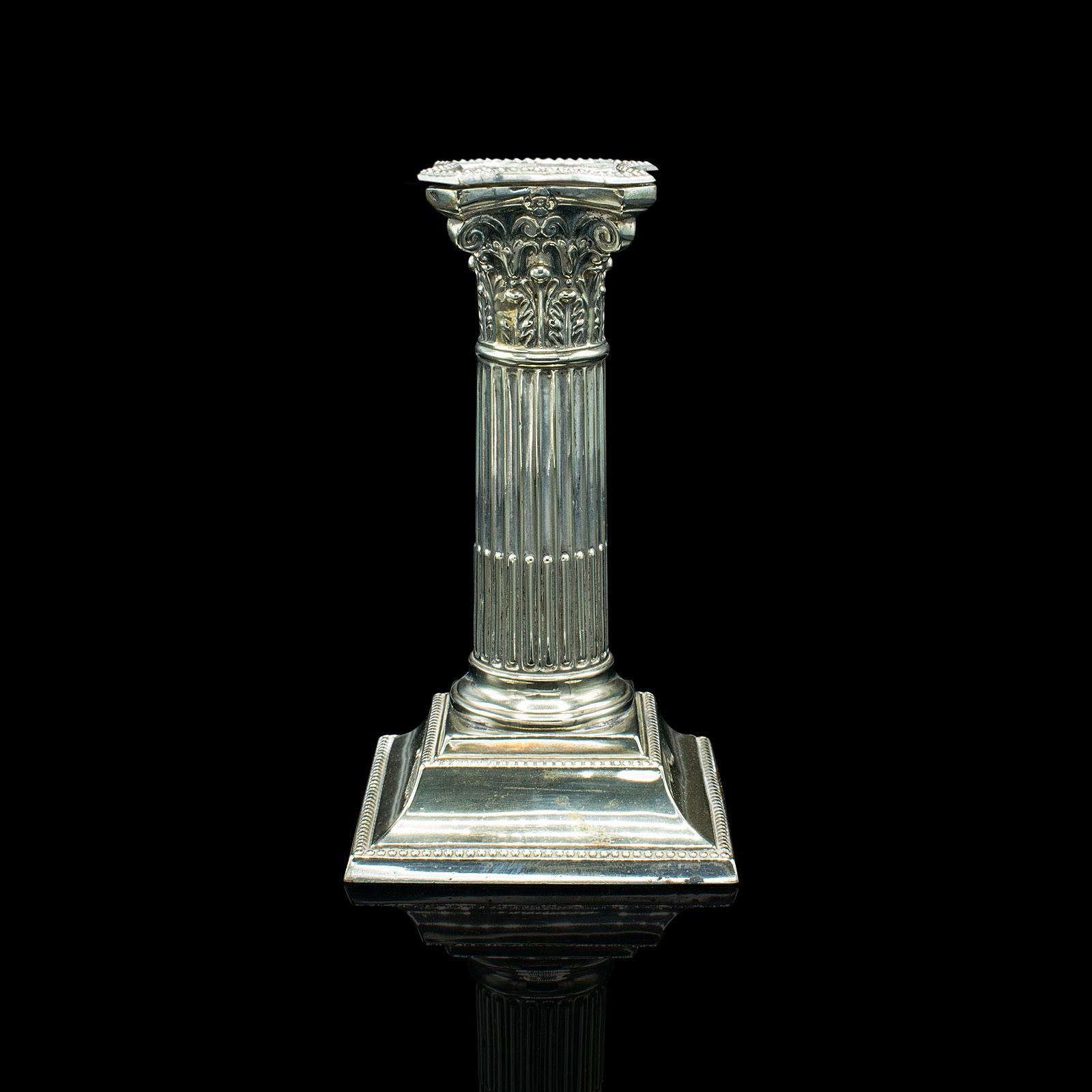 Pair Of Antique Decorative Candlesticks, Italian, Silver Plated, Grand Tour, 1860 photo Home Decor