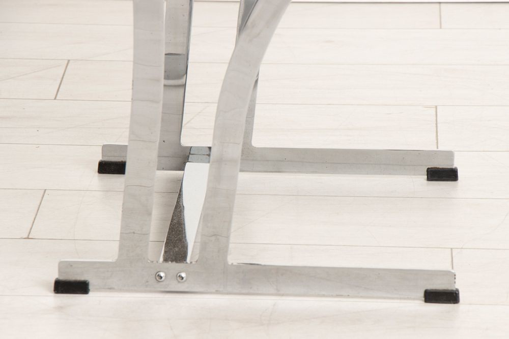 photo for sale Midcentury Merrow Associates Chrome Dining Chairs By Richard Young C.1970