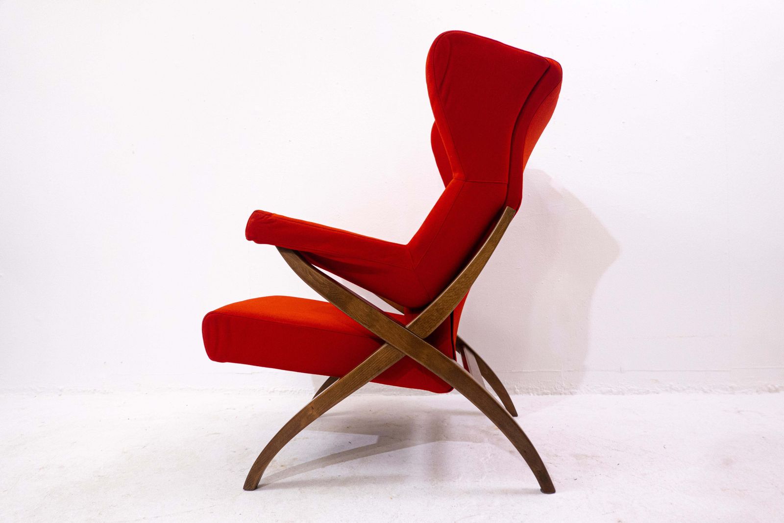 Mid Century Modern Red Armchair Fiorenza By Franco Albini For Arflex, Italy photo Furniture