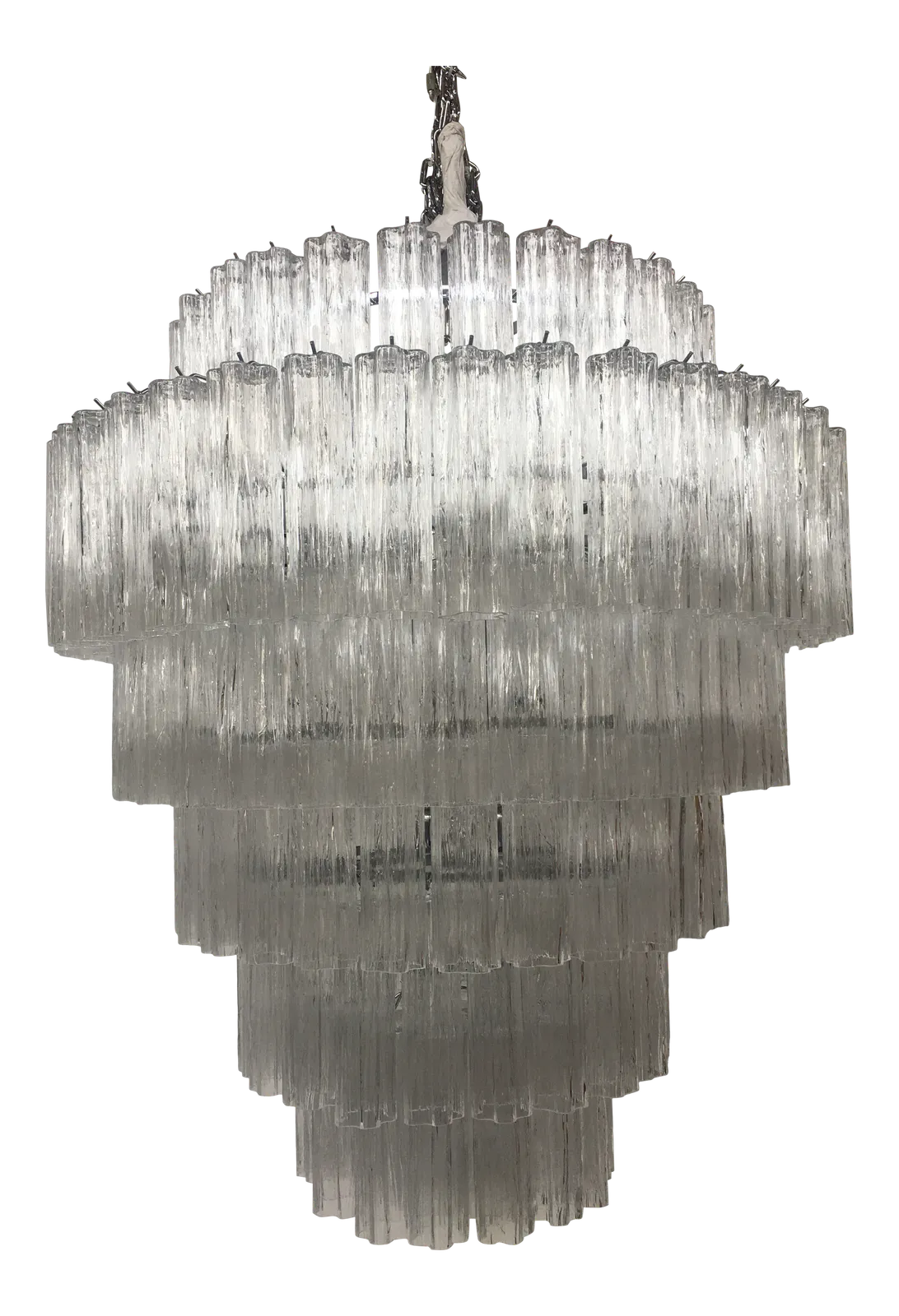 Custom Venini Style 6 Level Murano Glass Sputnik Chandelier
