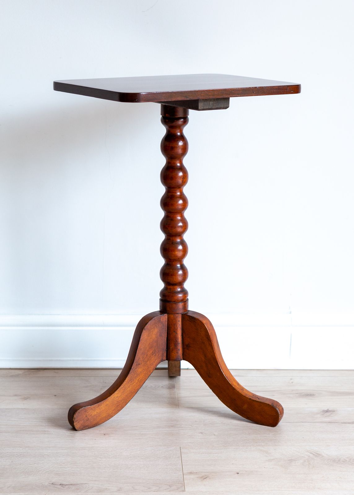 Antique Georgian Mahogany Bobbin Turned Pedestal Tripod Wine Table Side Table photo Furniture