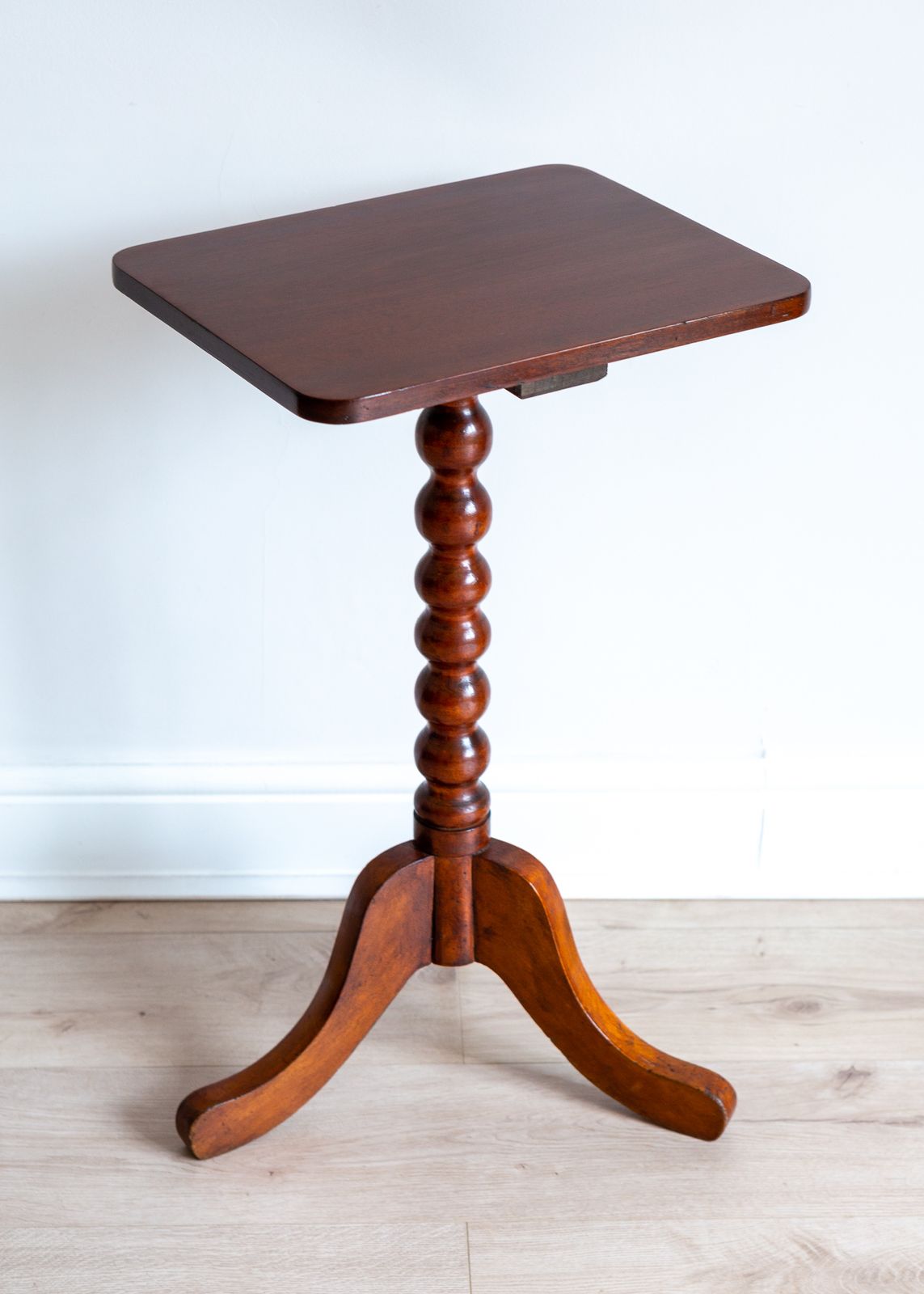 Antique Georgian Mahogany Bobbin Turned Pedestal Tripod Wine Table Side Table photo furniture