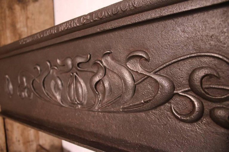 Pair Of Reclaimed Art Nouveau Cast Iron Stair Risers By St Pancras Iron Work Co. photo 275.0