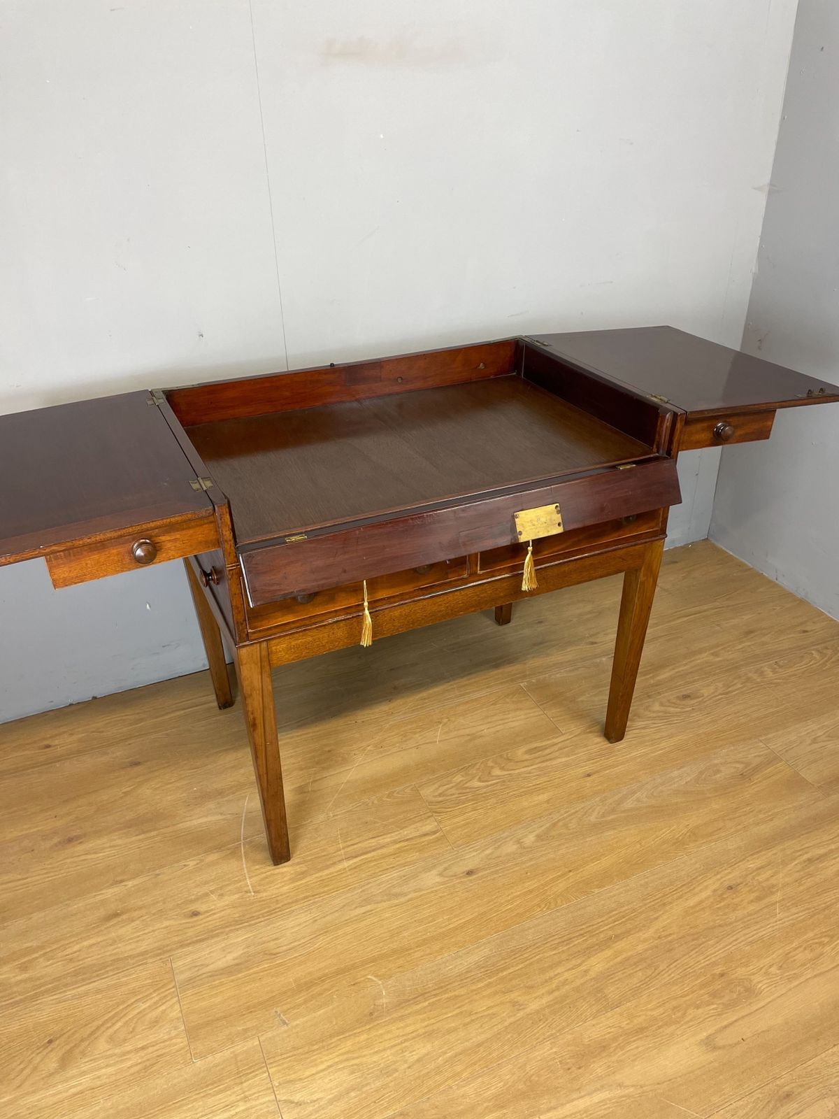 Late Georgian Inlaid Mahogany Folio Cabinet photo for sale