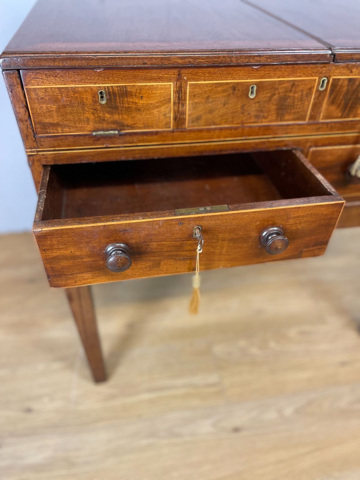 Late Georgian Inlaid Mahogany Folio Cabinet photo Furniture