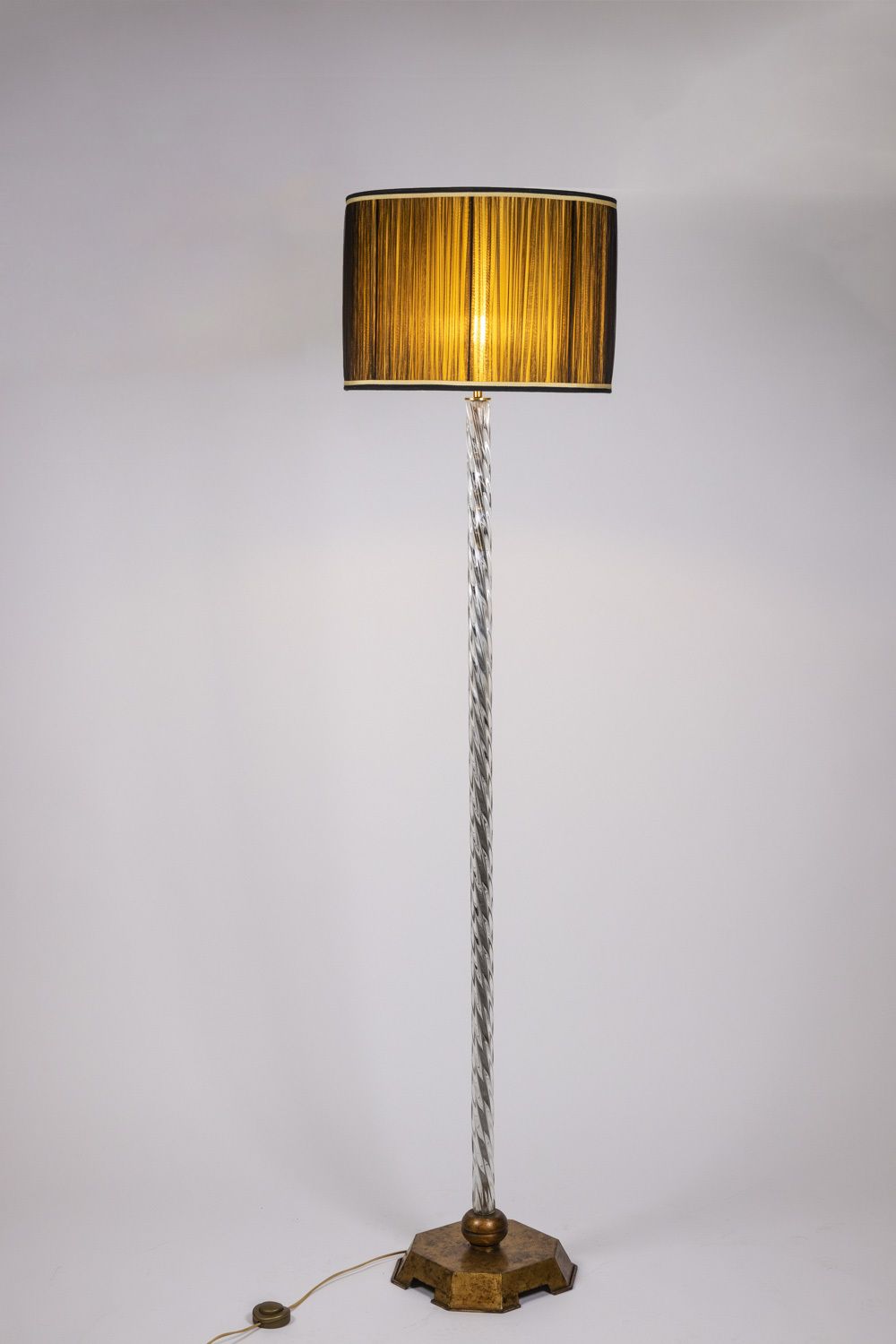 Maison Baguès, Floor Lamp In Glass And Gilded Metal, 1950s photo furniture
