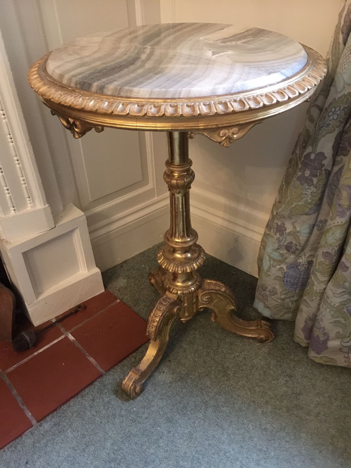 Stunning Nineteenth Century Country House Marble Topped Tripod Table
