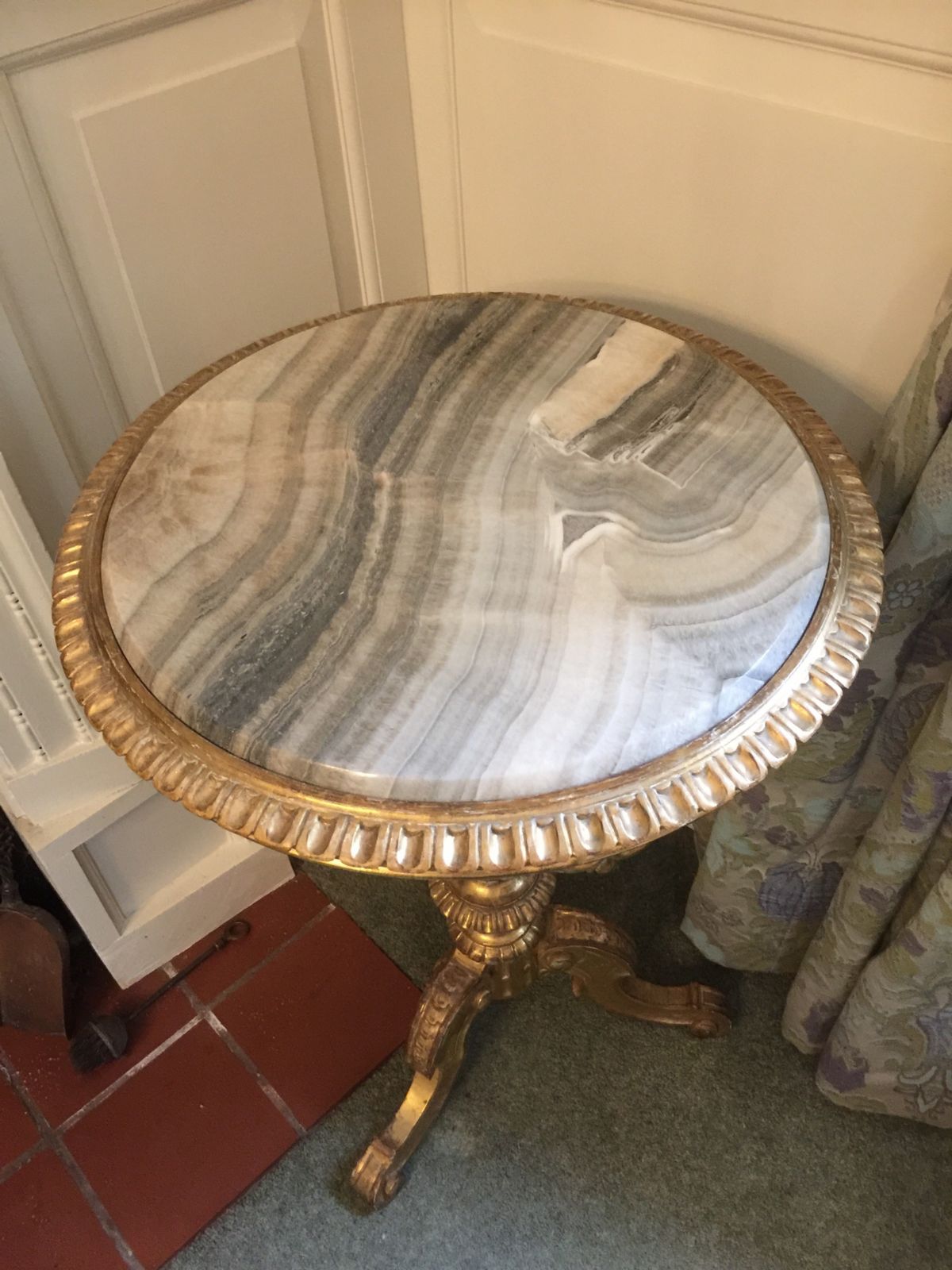 Stunning Nineteenth Century Country House Marble Topped Tripod Table photo furniture