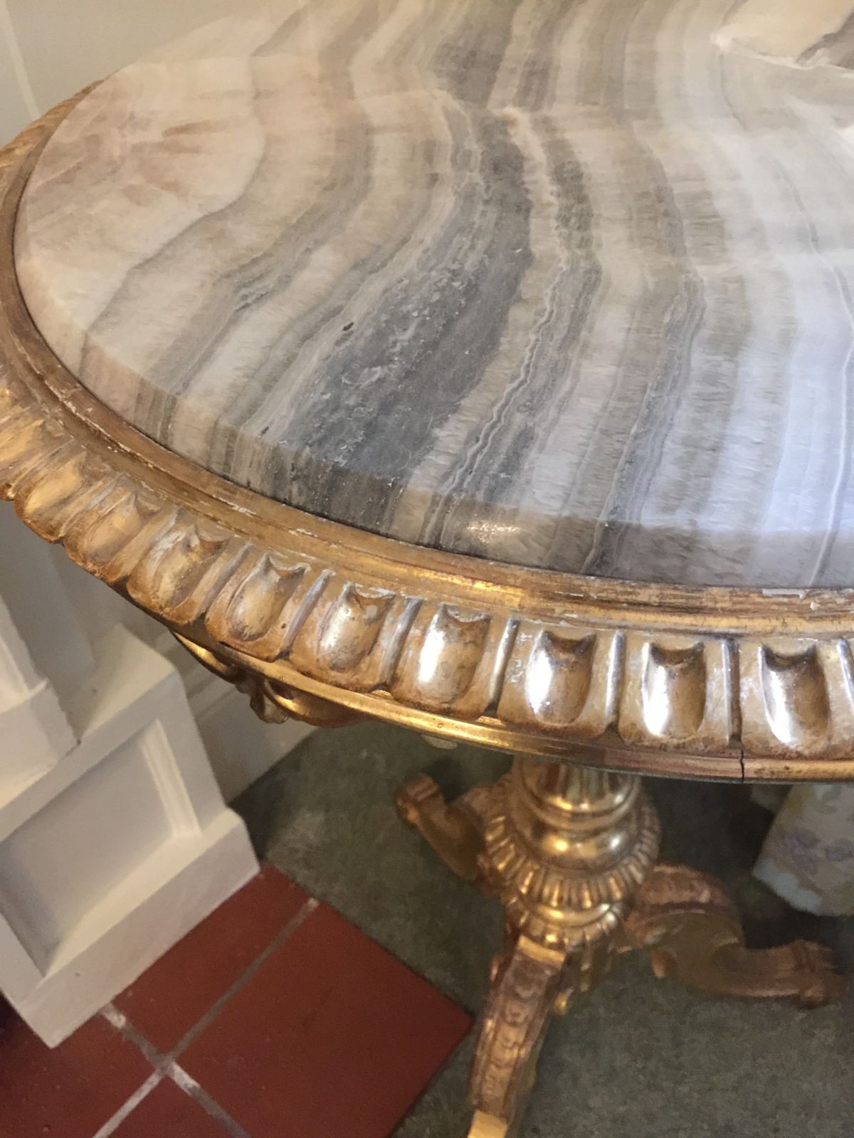 photo for sale Stunning Nineteenth Century Country House Marble Topped Tripod Table