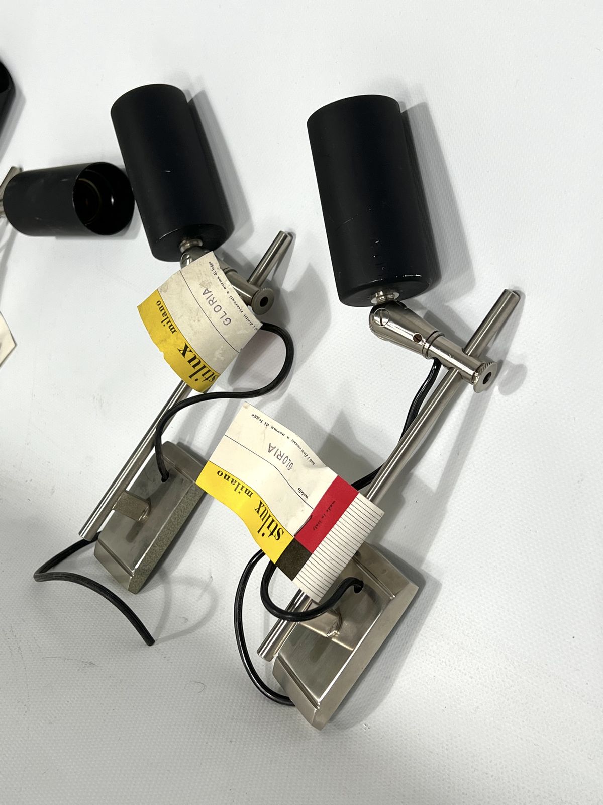 Mid Century Modern Set Of Four Inedited Orientable Gloria Model Spotlights By Stilux Milano photo furniture