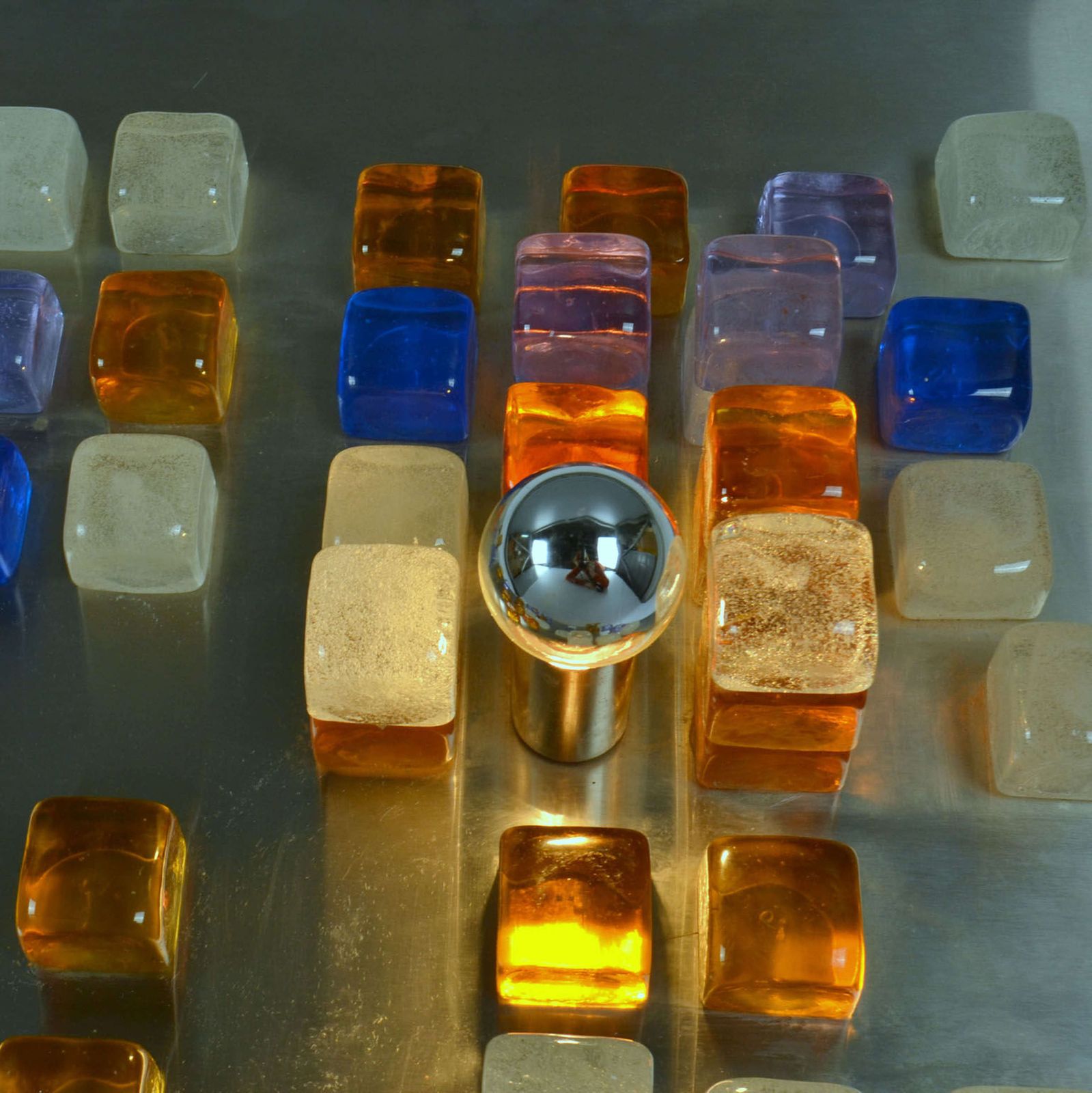 Poliarte Wall Light Of Glass Cubes On Stainless Steel By Albano Poli photo buy