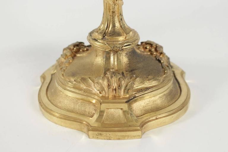 Pair Of Candelabra In The Style Of Louis XV In Gold Gilt Bronze, 19th Century photo 1400.0