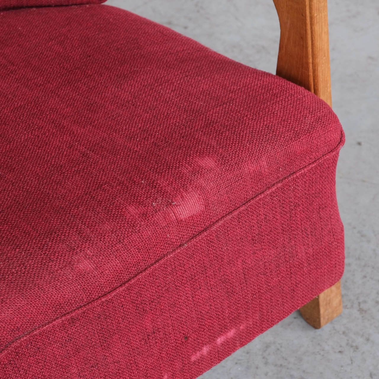 Guillerme Et Chambron Oak Mid Century French Armchair photo vintage