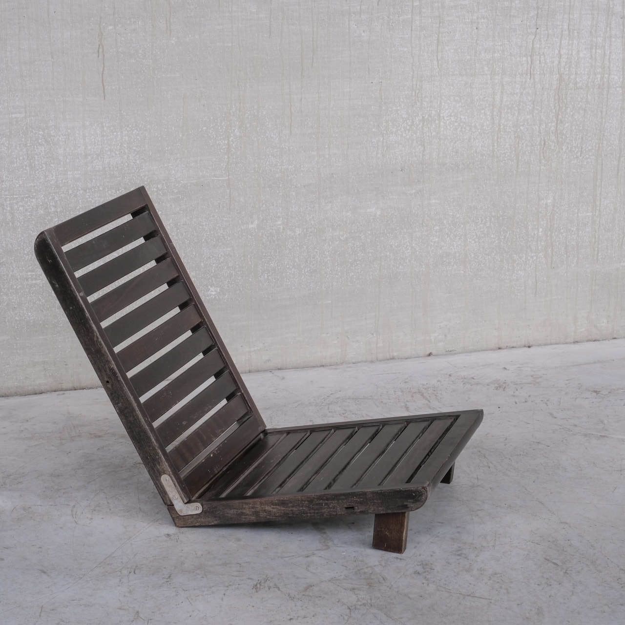 French Alpine Low Mid Century Lounge Chair photo for sale