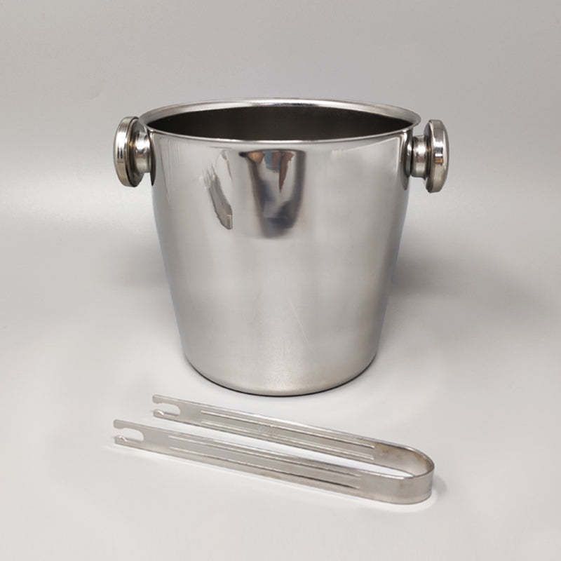 1970s Gorgeous Cocktail Shaker With Ice Bucket By Mepra. Made In Italy photo vintage