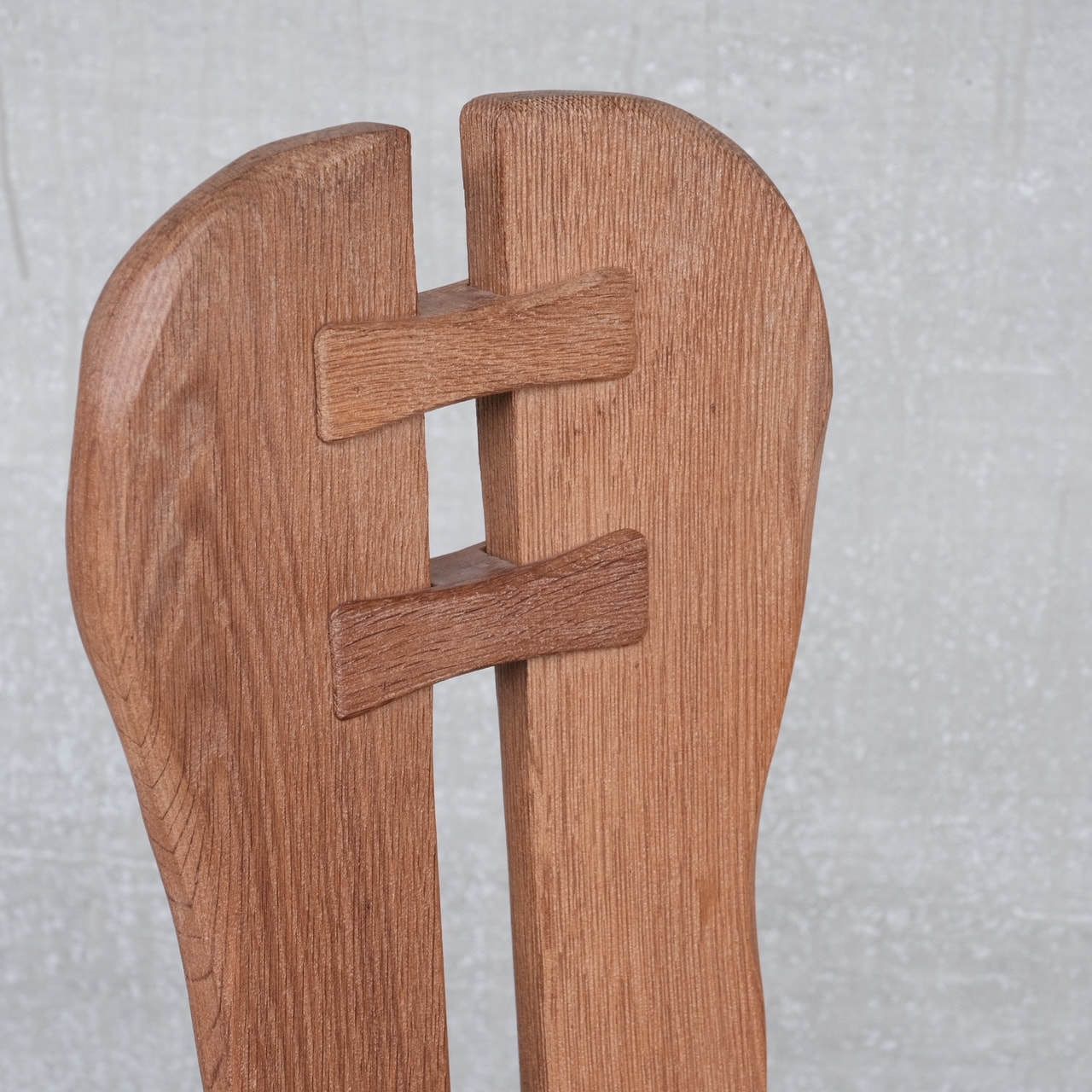 Belgium Oak Brutalist Mid Century Chairs By De Puydt (4) photo buy