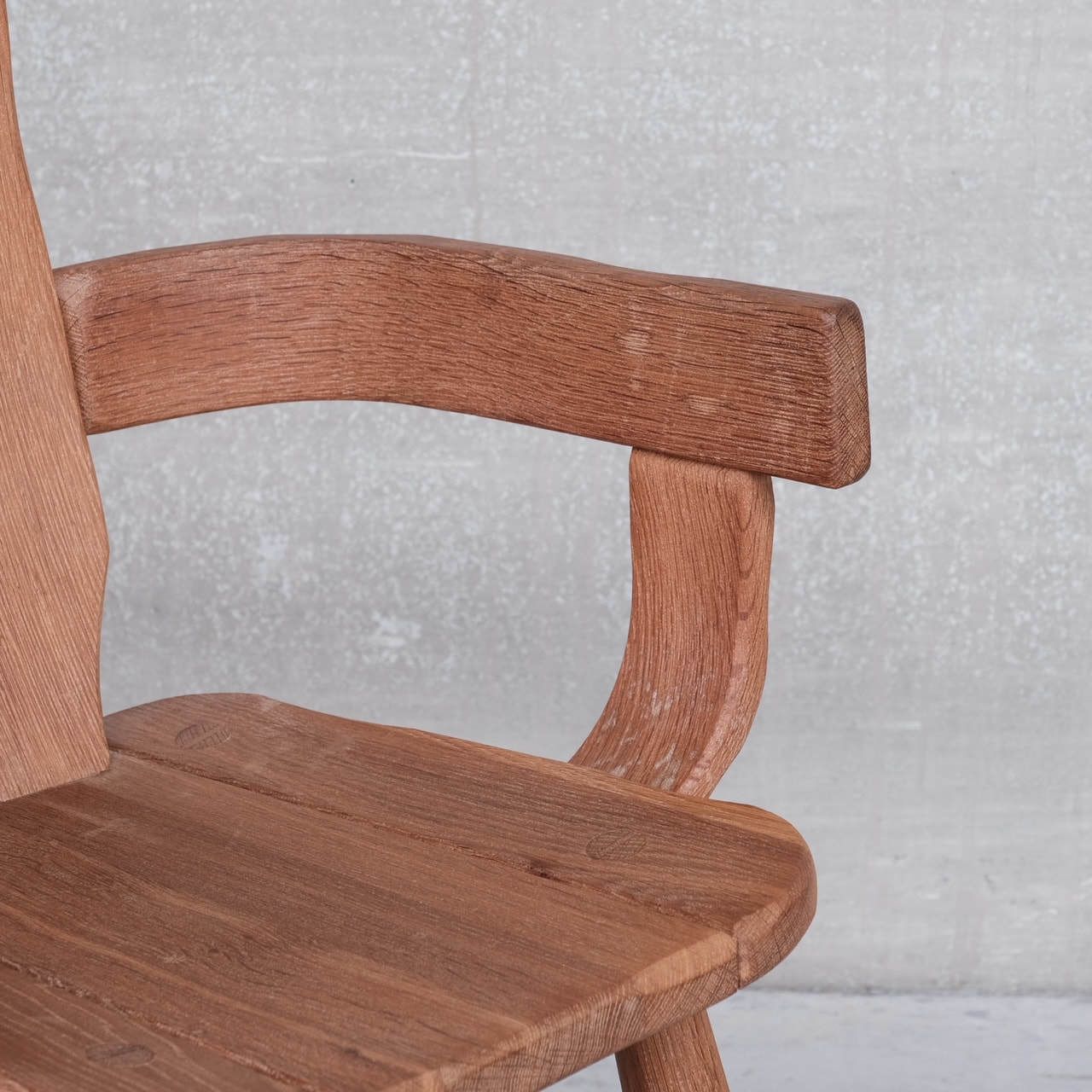 photo furniture Belgium Oak Brutalist Mid Century Chairs By De Puydt (4)