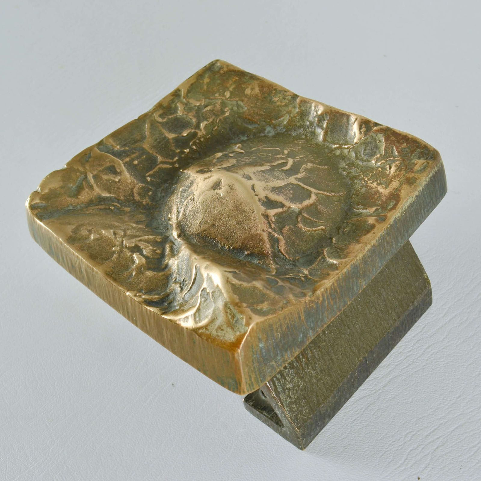 photo for sale Tree Pairs Of Square Bronze Push Pull Door Handles With Tree Relief