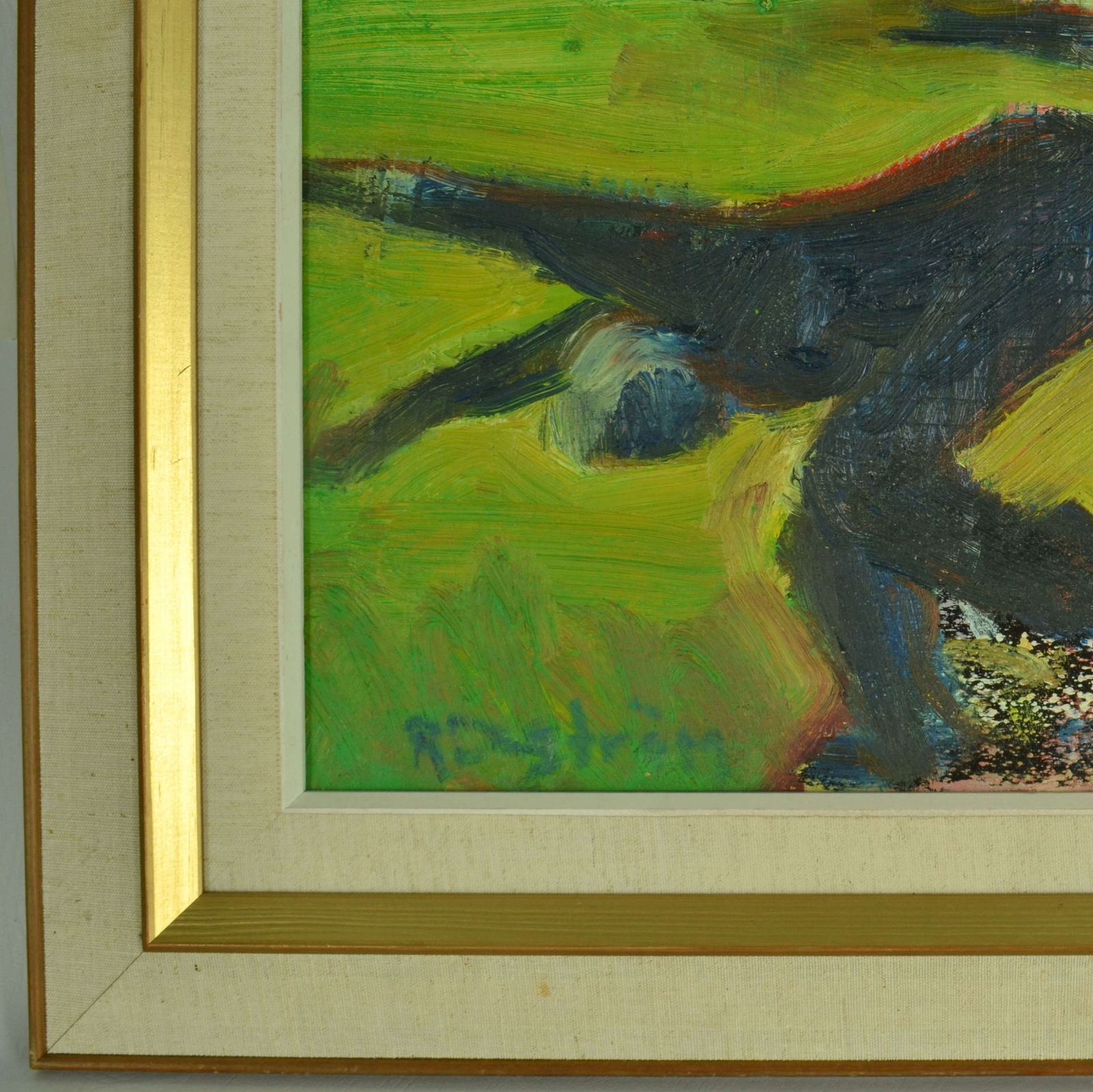 Swedish Painting Of Dancing Women In Green Field By R. Dagstrom photo buy