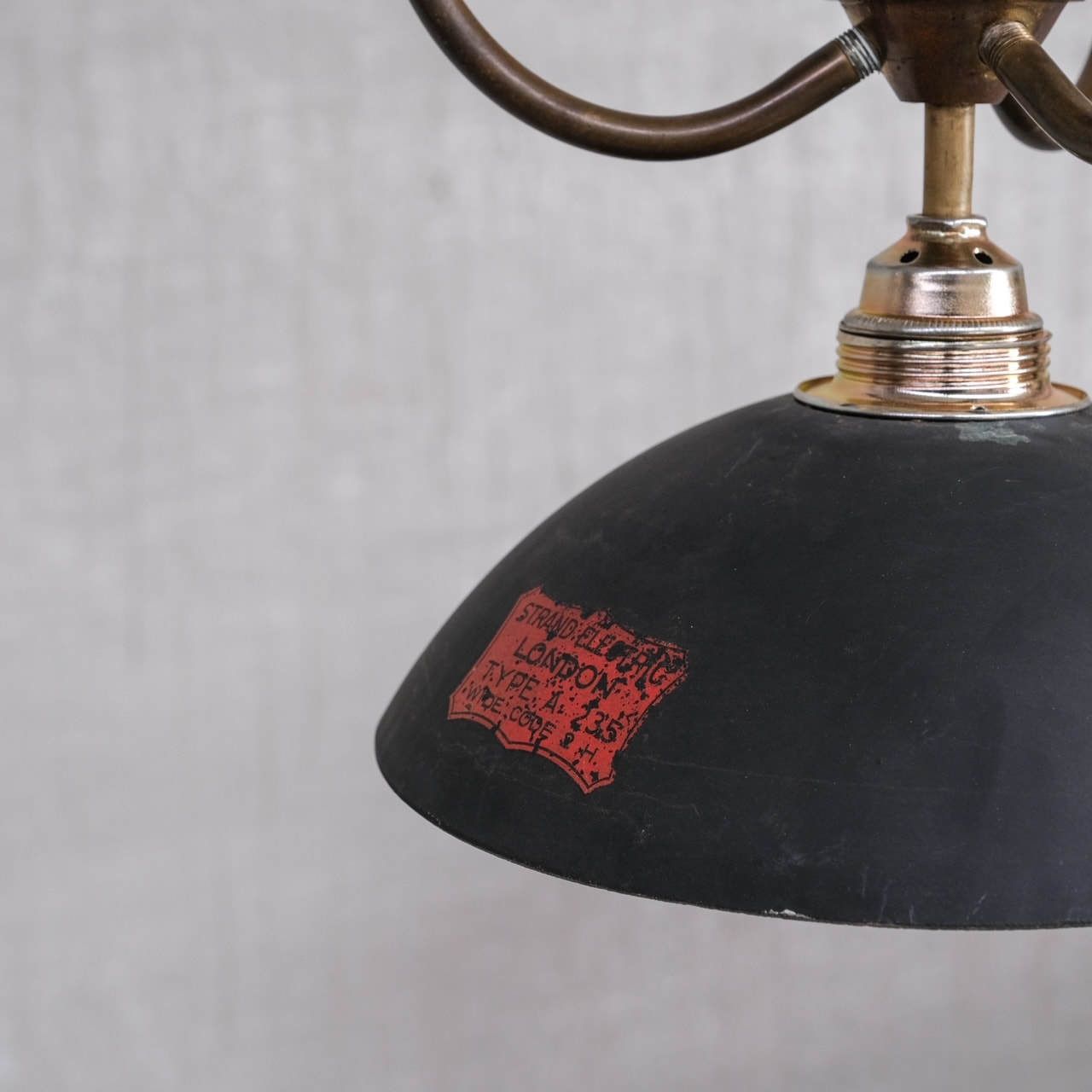 Antique English Swan Neck Mercury Glass Pendant Light/Chandelier photo Lighting