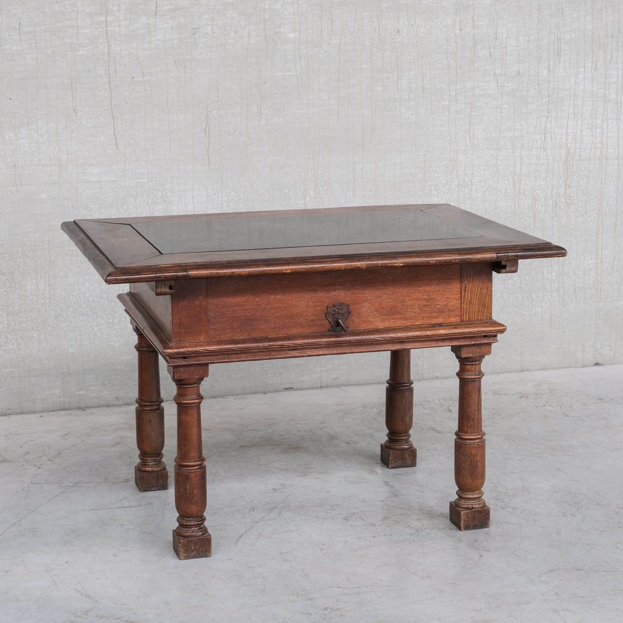 photo for sale Antique Italian Money Changers Desk With Hidden Storage