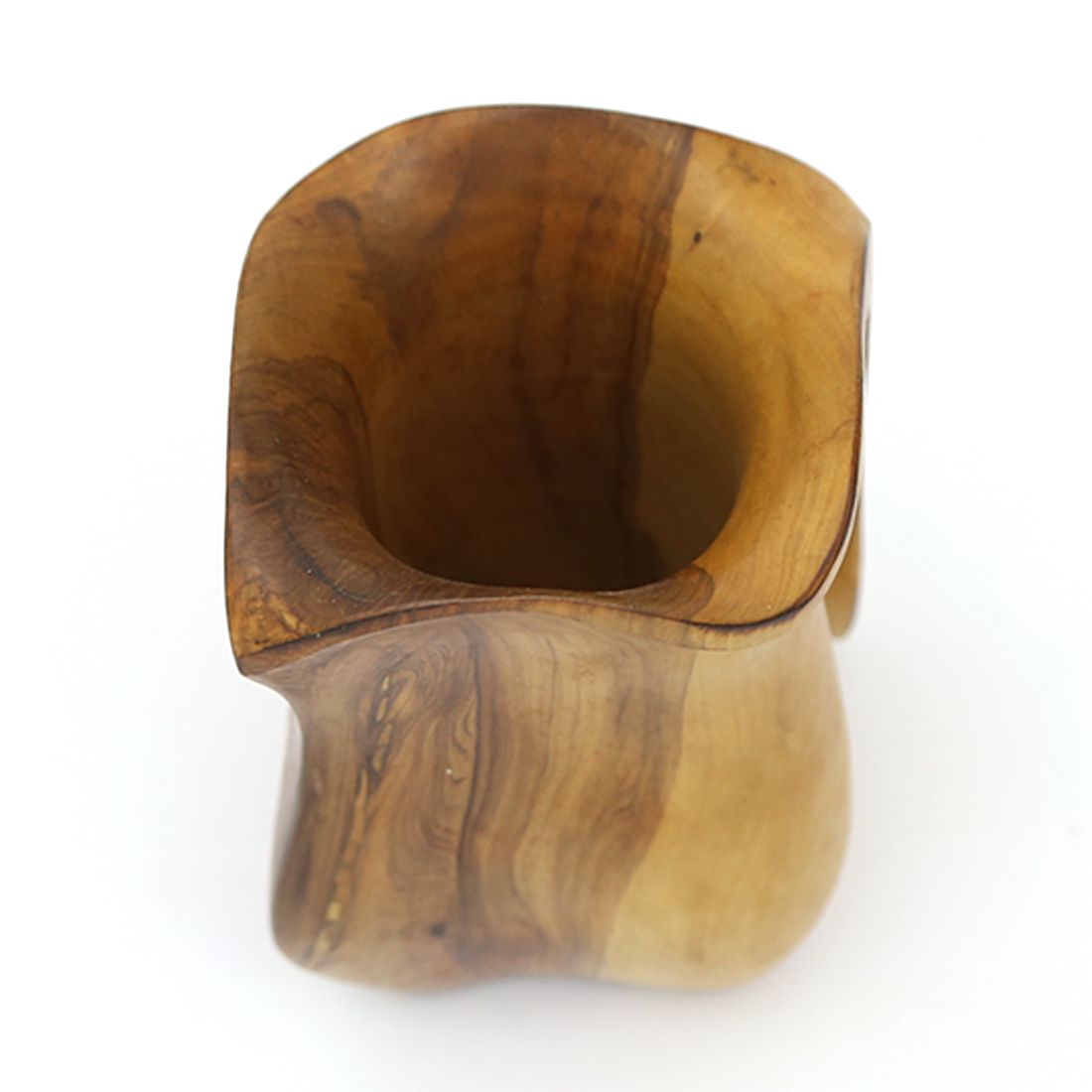 Shaped Wooden Jug / Vase In The Style Of Alexandre Noll, 1960's photo for sale
