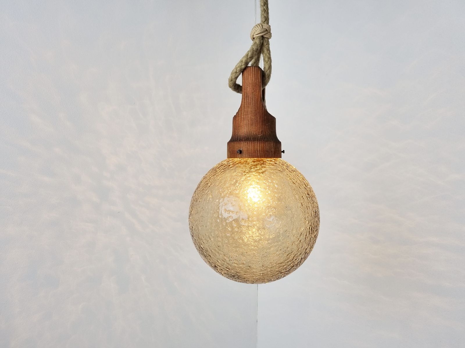 Vintage Glass Pendant Lights By Hustadt Leuchten, 1960s photo vinterior