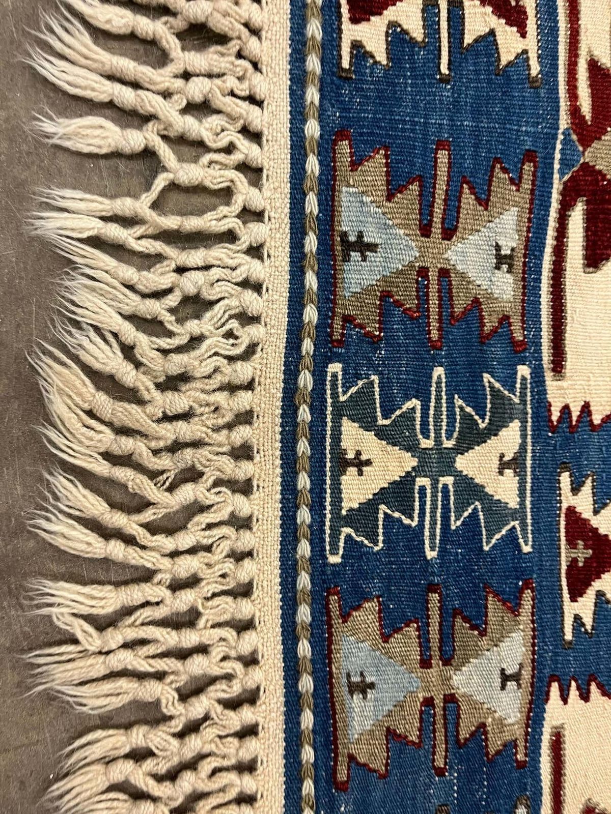 Kilim Geometric Handmade Carpet Oriental Tribal Rug photo Textiles