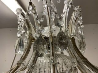 photo for sale Gigantic Italian Crystal Chandelier 1950’s Fully Restored