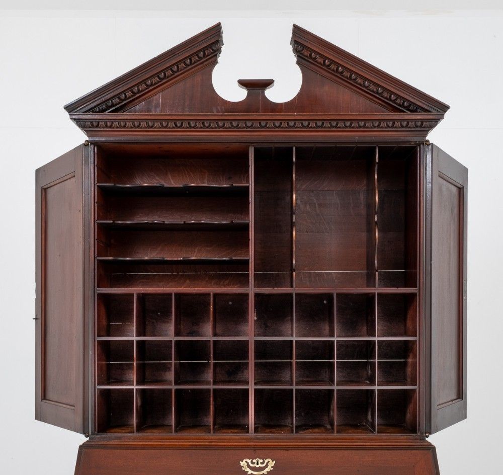 George II Bureau Bookcase   18th Century Mahogany photo vinterior