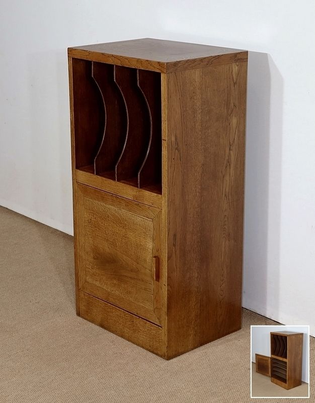 Small Filing Cabinet In Solid Oak – 1950