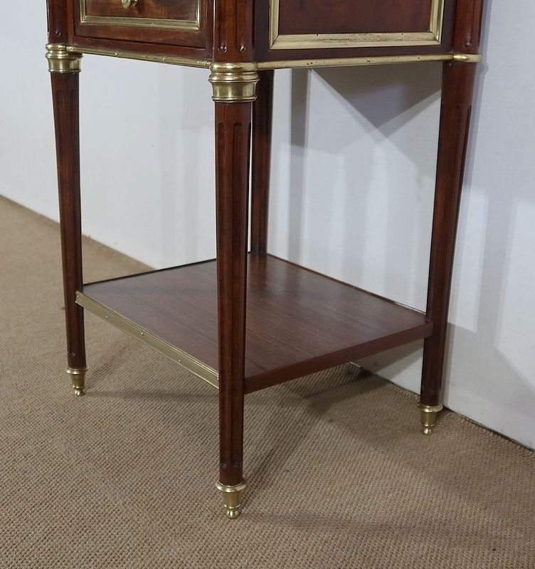 photo vintage Small Middle Cabinet In Solid Mahogany And Marble, Louis XVI Style   Period 1900