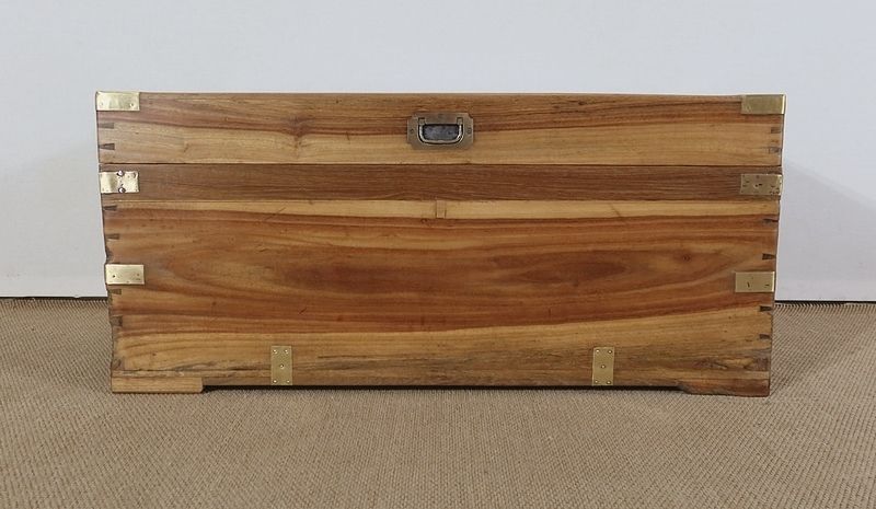 Camphor And Blond Mahogany Travel Trunk – Late 19th Century photo buy