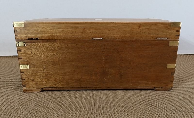 2533.8 Camphor And Blond Mahogany Travel Trunk – Late 19th Century photo