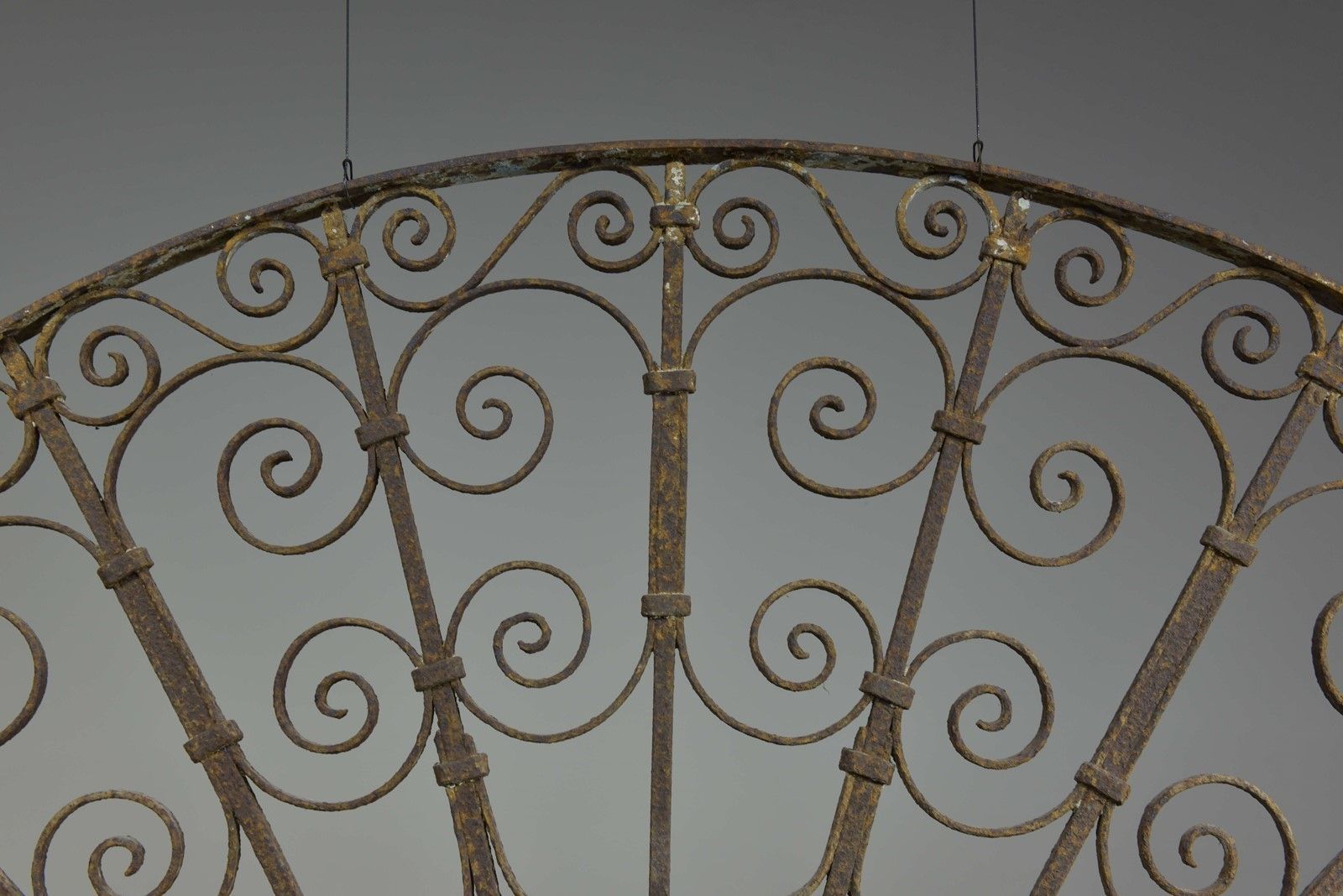 photo furniture Antique Iron Demilune Overdoor Grill 2