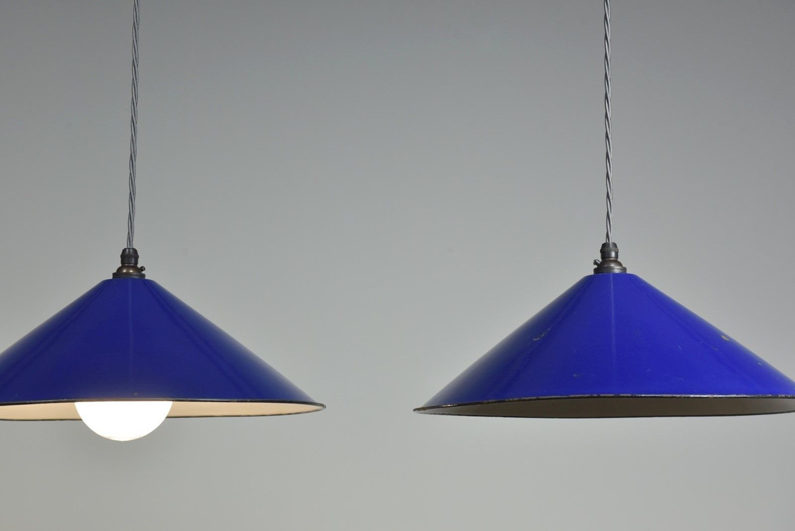 Large Enamelled Coolie Shades 2 photo 325.0