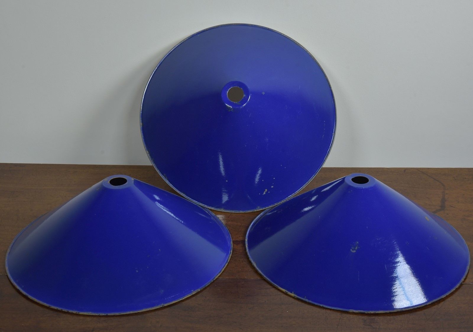 Lighting Large Enamelled Coolie Shades 2 photo