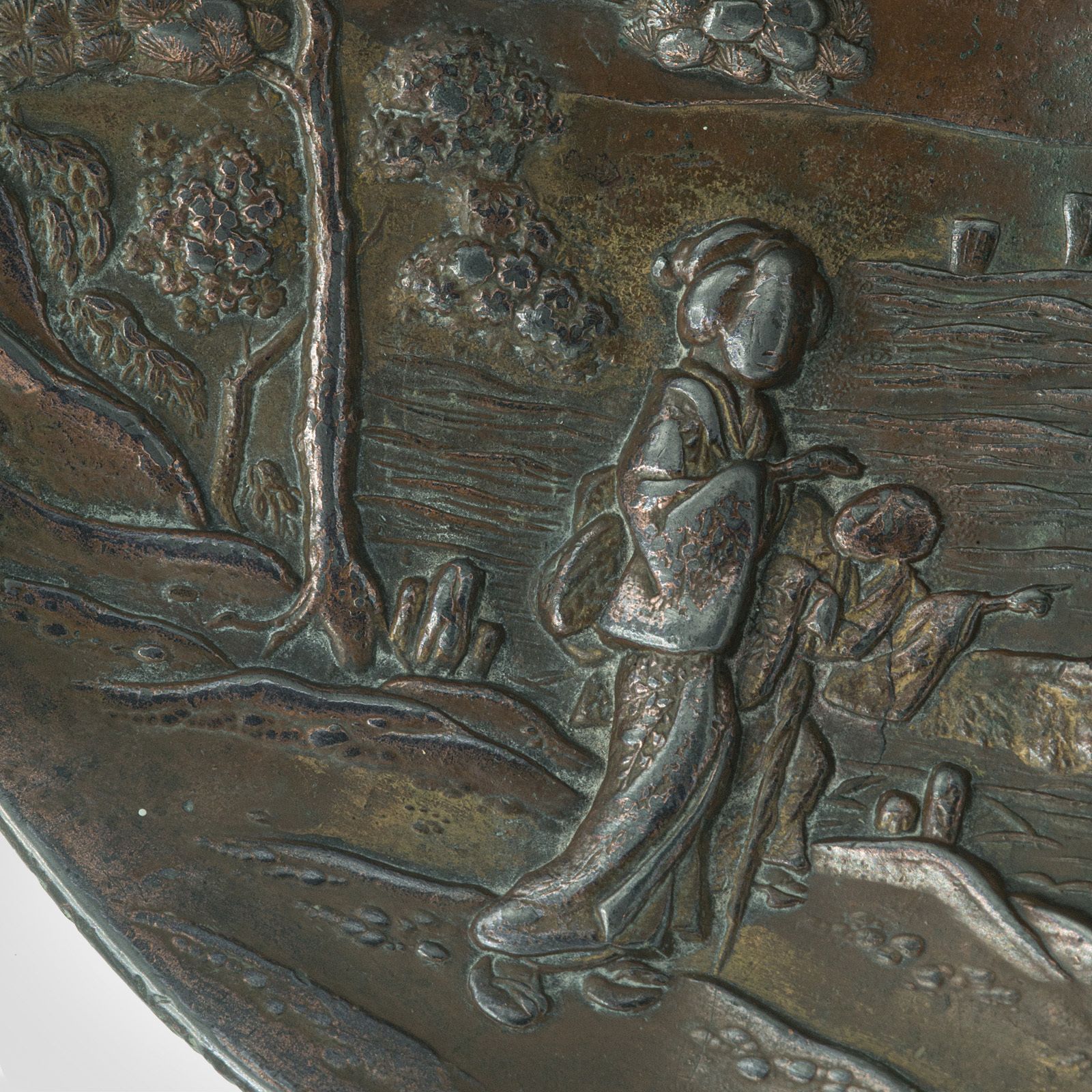 Pair Of Antique Momo Dishes, Japanese, Serving Tray, Meiji, C.1900 photo for sale