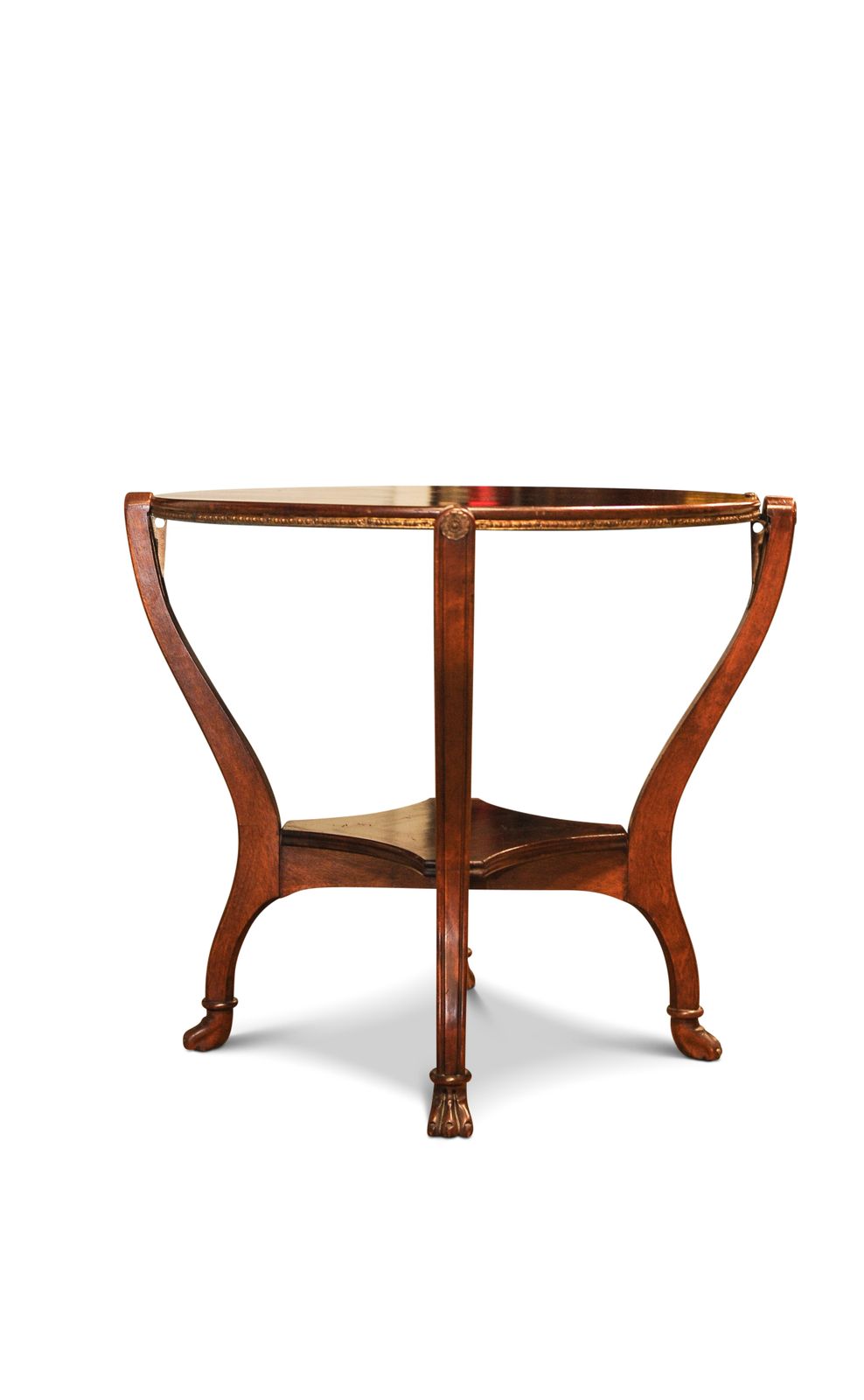 A Rare Example 19th Century, Empire, Regency Card Table, With A Reversible Top Featuring An Embossed Brass Banding & Brass Dice Bowls Ol photo furniture