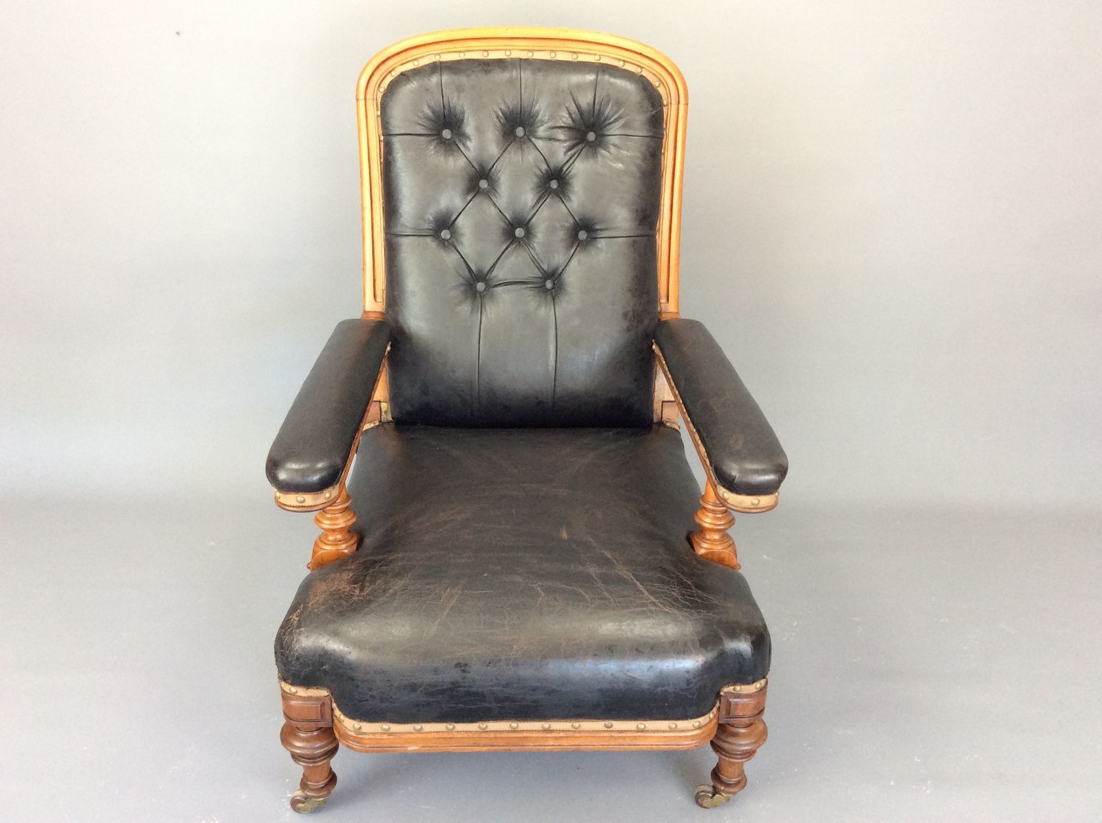 19th Century Scottish Reclining Library Reading Chair photo furniture