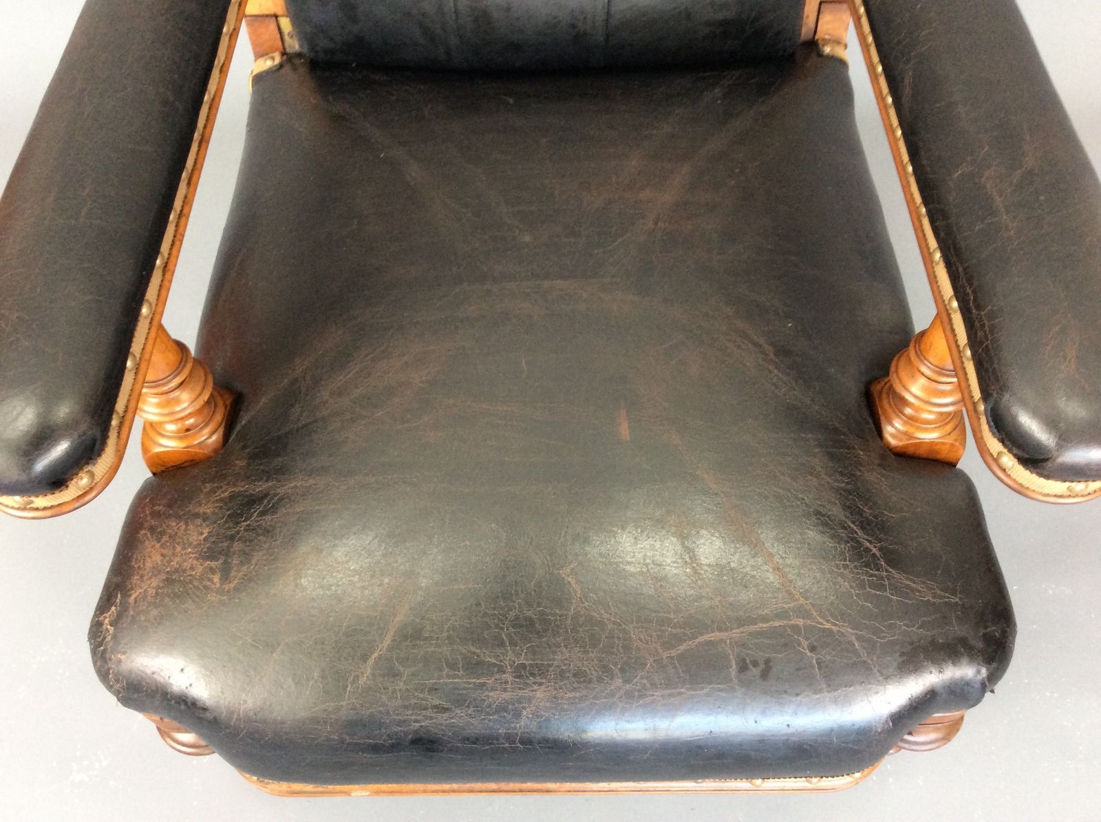 19th Century Scottish Reclining Library Reading Chair photo for sale