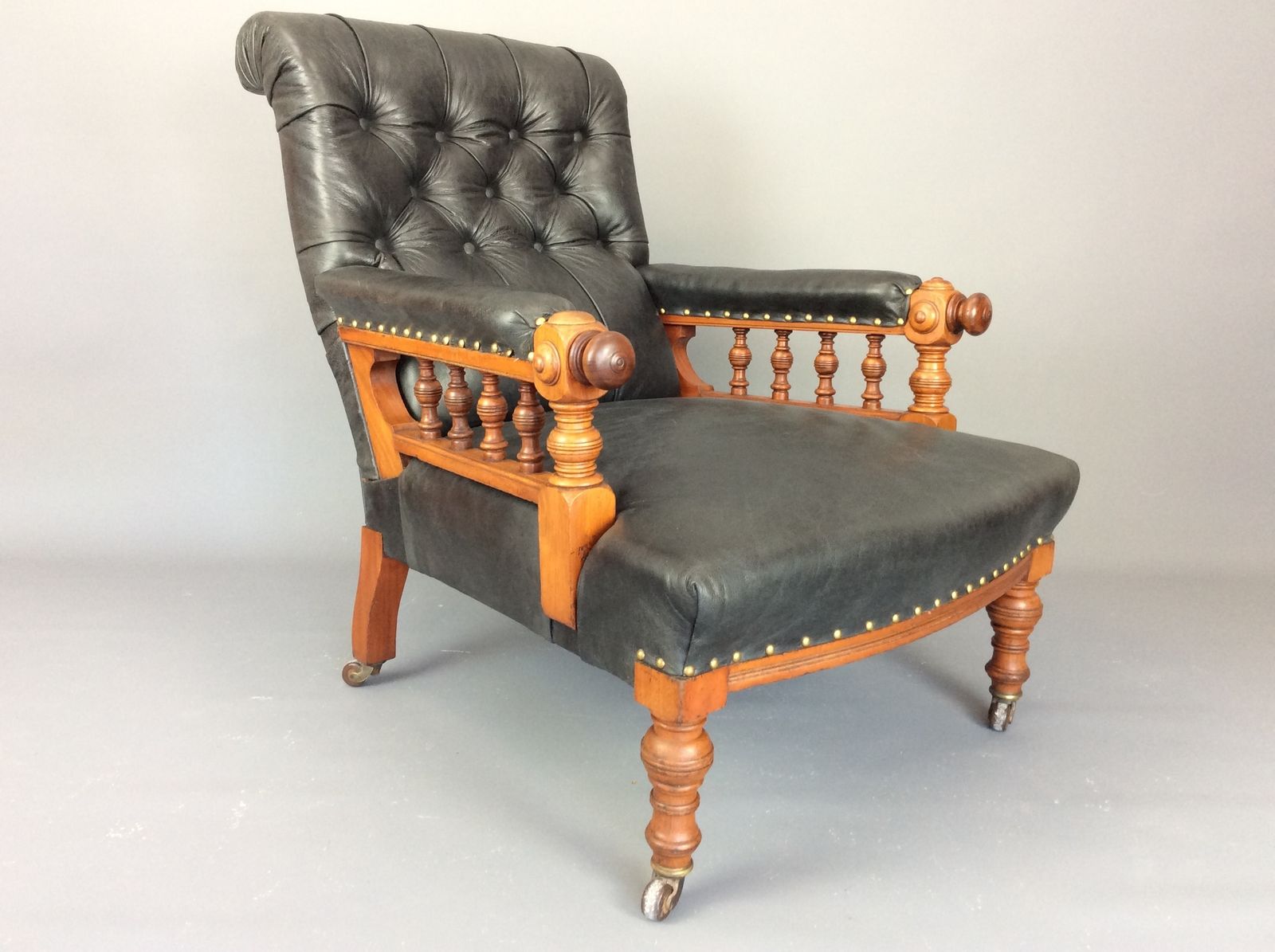 19th Century Reclining Library Reading Chair photo vinterior