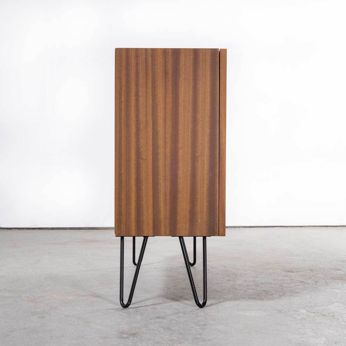 photo furniture 1960’s Small Two Door Cabinet – Dark Sapele Wood Cupboard (1697.2)
