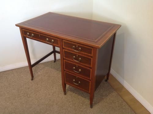 Single Pedestal Mahogany Desk By Maple photo 775.0