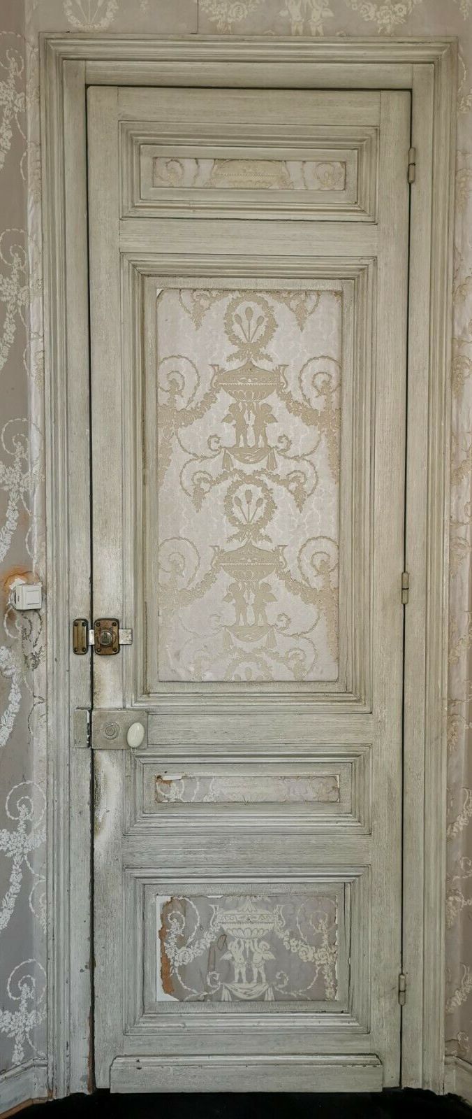 Double Sided Passage Door In Patinated Fir XX Century photo Home Fixtures