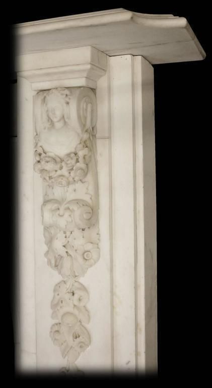 Spectacular Antique Early Victorian Carved Marble Chimneypiece photo Home Fixtures