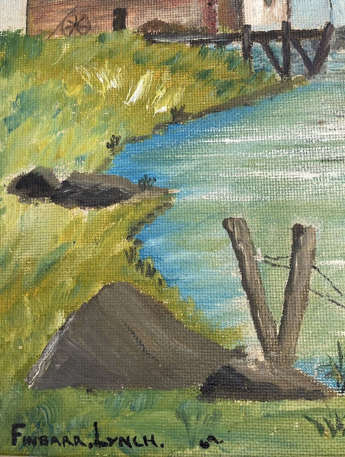 Original Oil Painting By Finbarr Lynch 1969 Scandinavian Coast photo vinterior