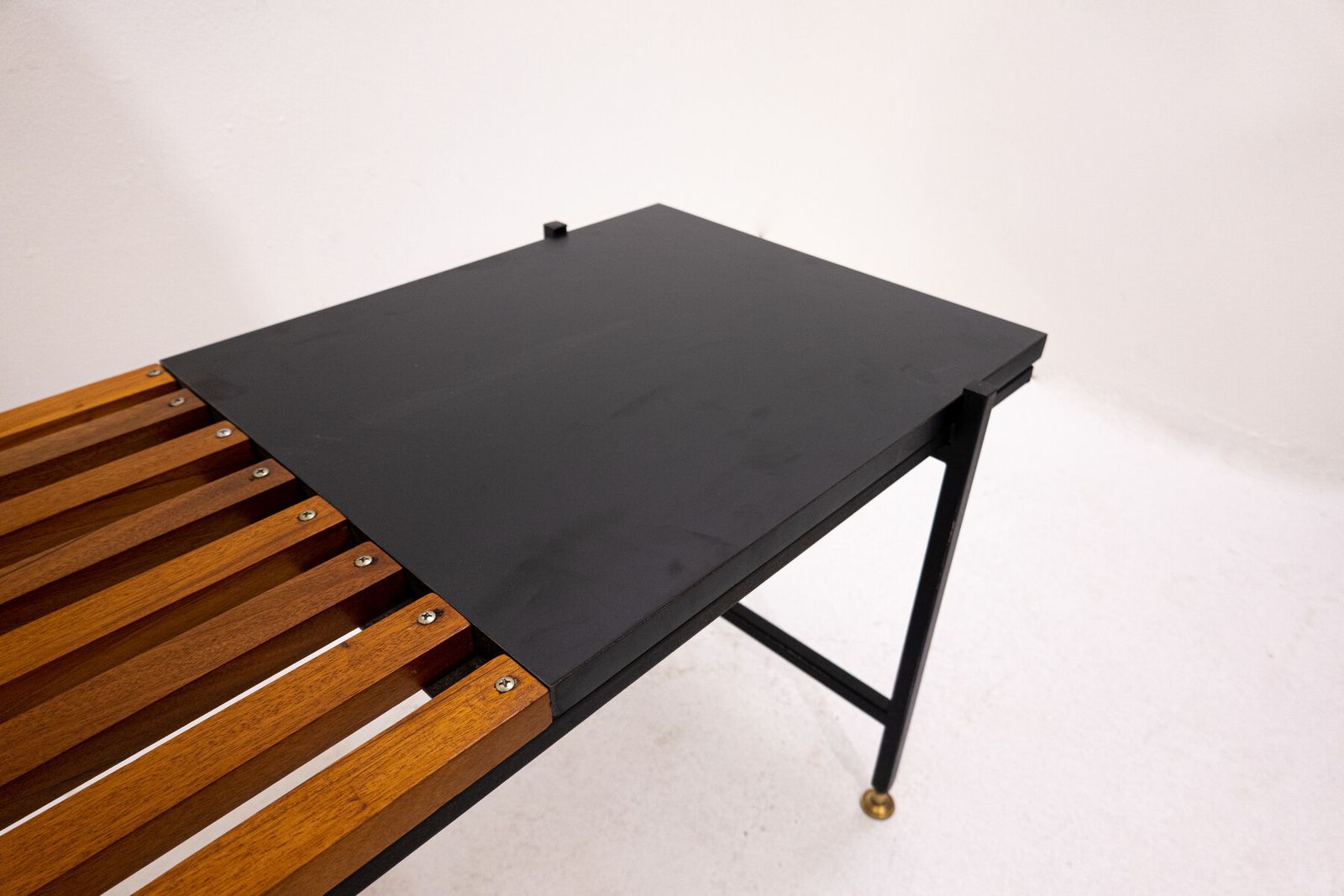 Mid Century Modern Slatted Bench photo 2000.0