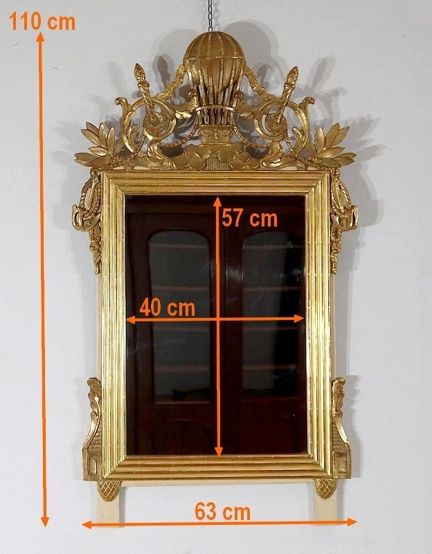 photo buy Mirror In Wood Gilded With Gold Leaf Louis   19th Century
